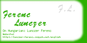 ferenc lunczer business card
